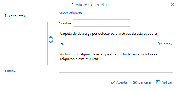 Captura de TotalD: ¿Cómo utilizar las "Etiquetas"?